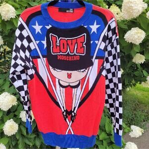 Love Moschino Racing Babe Sweater size Small